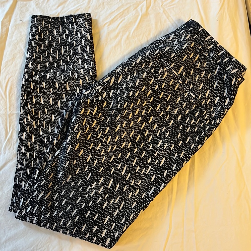 Zara jacquard ankle crop pattern pants